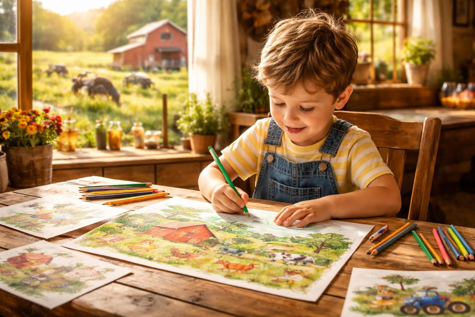 découvrez comment le coloriage de la ferme favorise la créativité et l'imagination des enfants tout en leur apprenant la vie à la ferme de manière ludique.