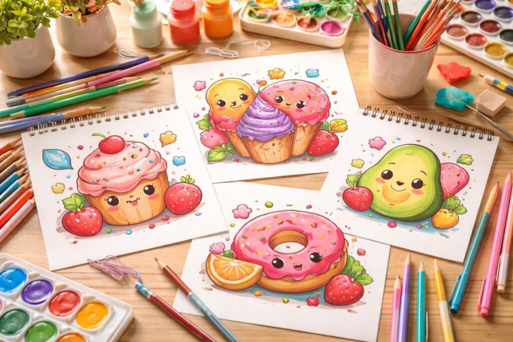 découvrez comment créer des œuvres uniques et adorables avec le coloriage kawaii sur le thème de la nourriture grâce à nos astuces et conseils pratiques.