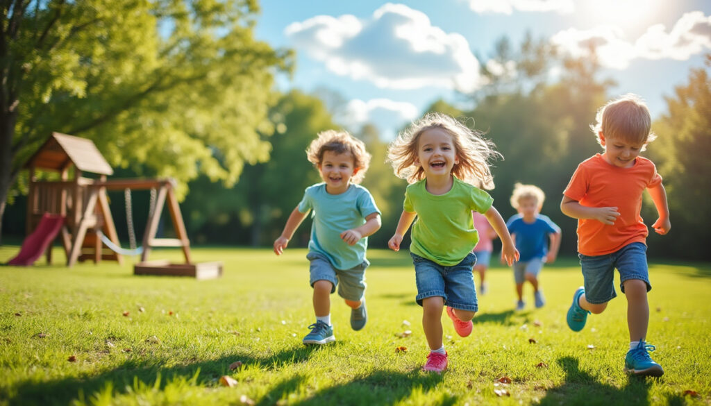 découvrez une sélection de jeux d'extérieur pour enfants de 3 à 6 ans, parfaits pour stimuler la coopération et l'esprit d'équipe tout en s'amusant pendant vos animations et activités en plein air.
