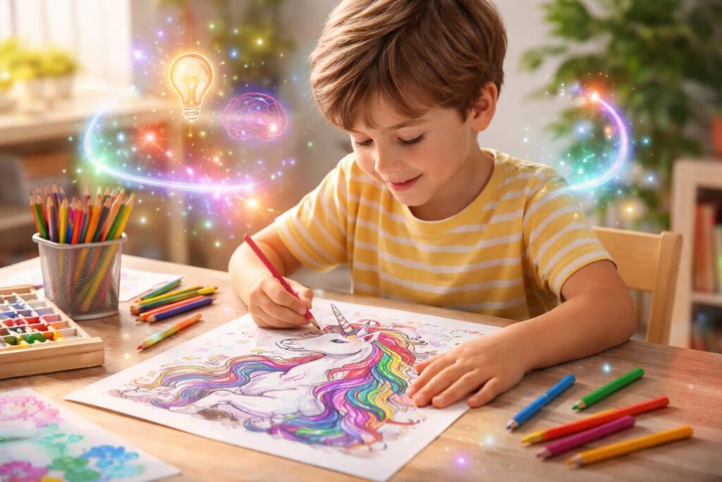 découvrez les bienfaits du coloriage à imprimer d'une licorne pour stimuler la créativité, la motricité fine et le développement émotionnel des enfants.