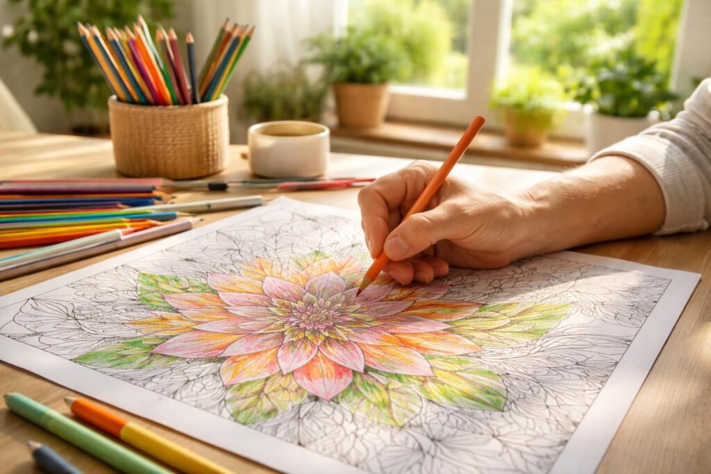 découvrez les bienfaits du coloriage de la fleur à imprimer pour les adultes : relaxation, stimulation de la créativité et réduction du stress au quotidien.
