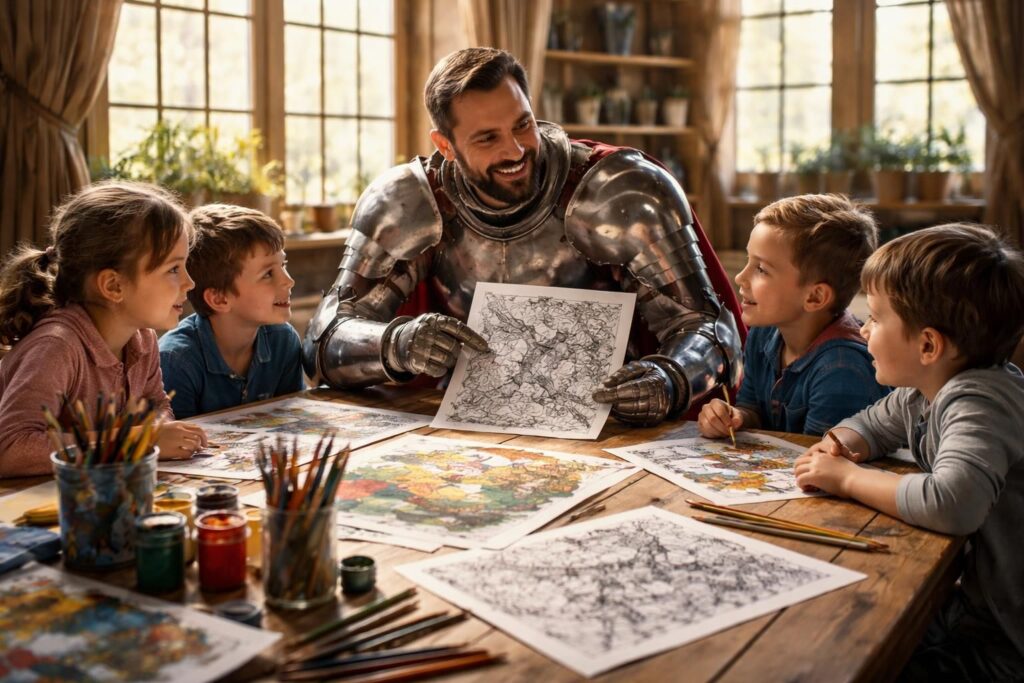 découvrez les coloriages du chevalier, une aventure artistique captivante à partager en famille ou entre amis pour stimuler créativité et imagination.