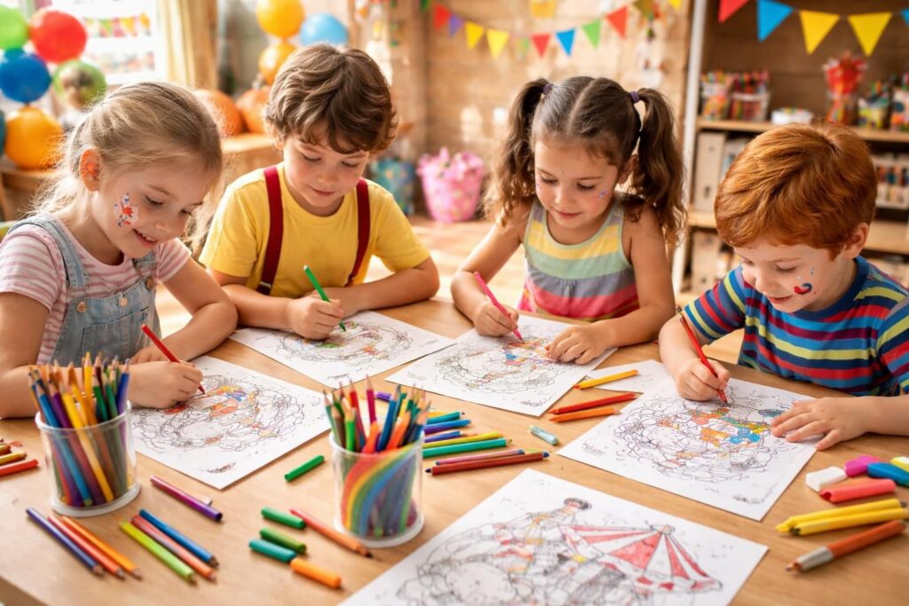 découvrez les coloriages du cirque, une activité ludique et créative idéale pour les petits artistes en herbe. amusez-vous tout en stimulant l'imagination et la motricité fine des enfants.
