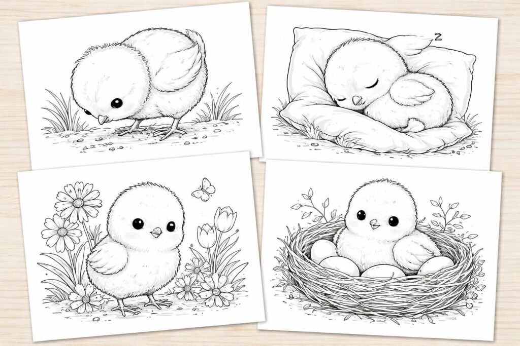découvrez les plus belles planches de coloriage d'un poussin à imprimer gratuitement pour amuser et développer la créativité des enfants.
