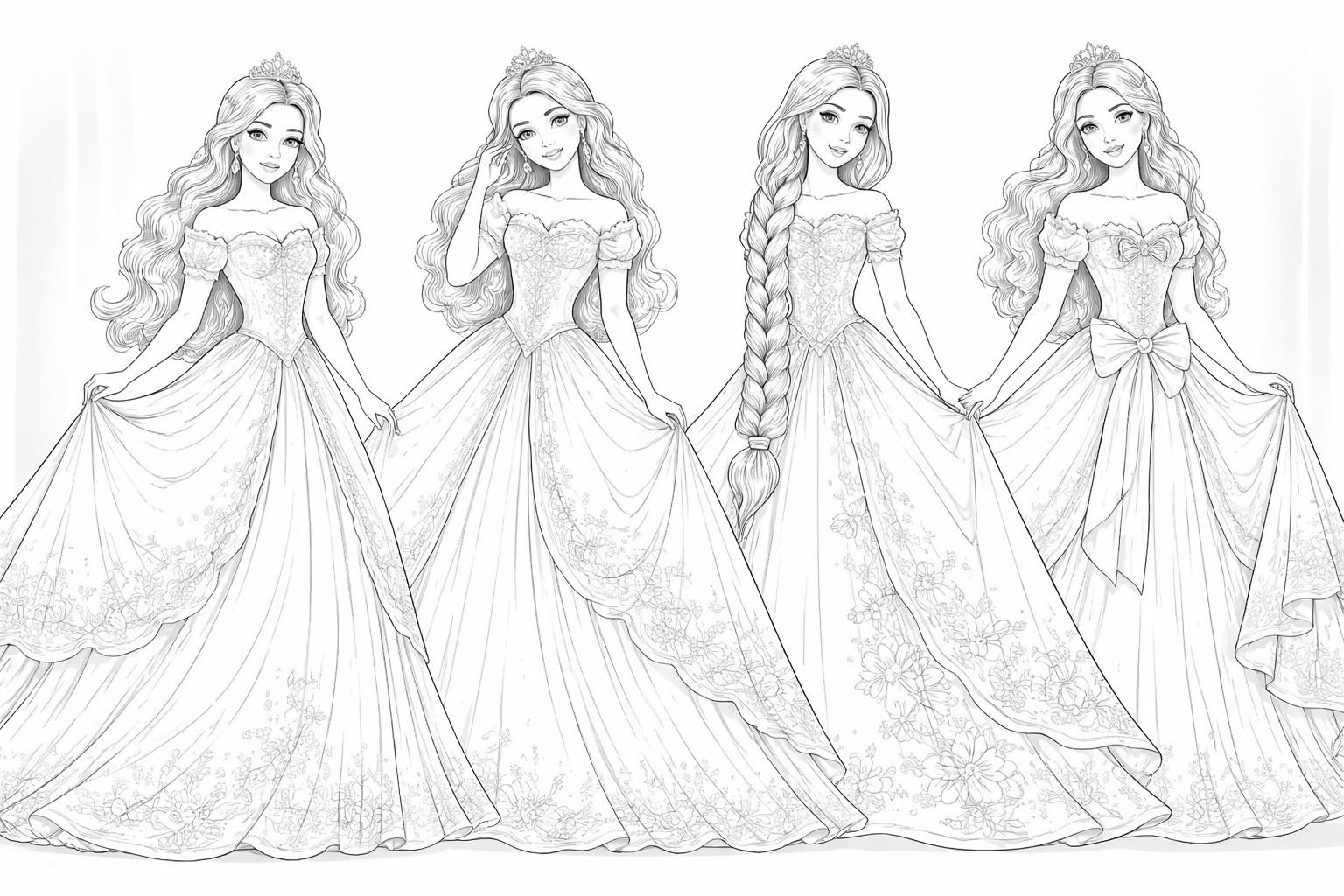 découvrez notre sélection des plus belles princesses à colorier et à imprimer pour un moment de détente et de créativité en famille ou entre amis.
