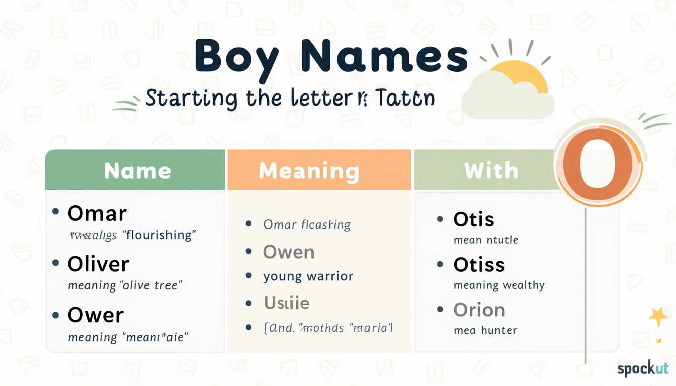 découvrez notre sélection unique de prénoms pour garçons commençant par la lettre o. trouvez l'inspiration avec des idées originales et tendance pour nommer votre futur petit garçon !