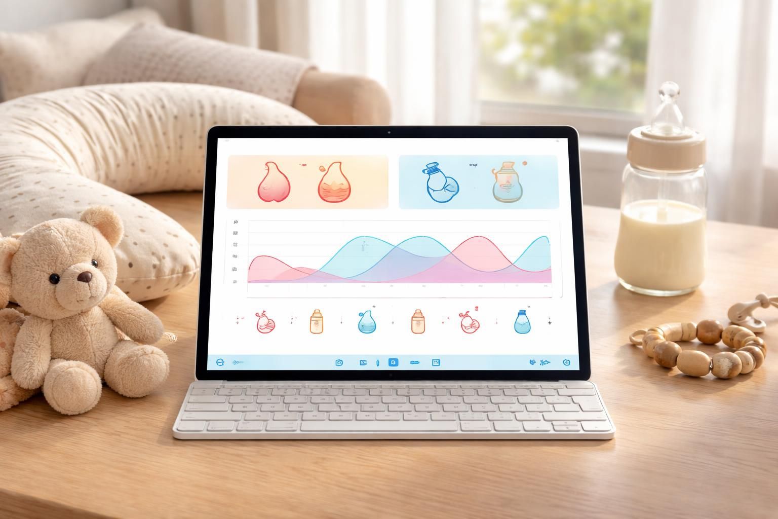 suivez facilement les tétées et biberons de votre bébé grâce à une application intuitive sur tablette windows 11, pour un suivi quotidien précis et simplifié.
