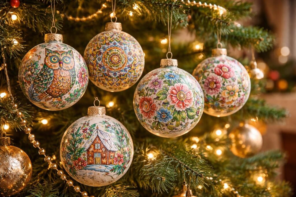 apportez une touche unique à votre décoration grâce à nos coloriages personnalisés de boules de noël, pour un intérieur festif et créatif.